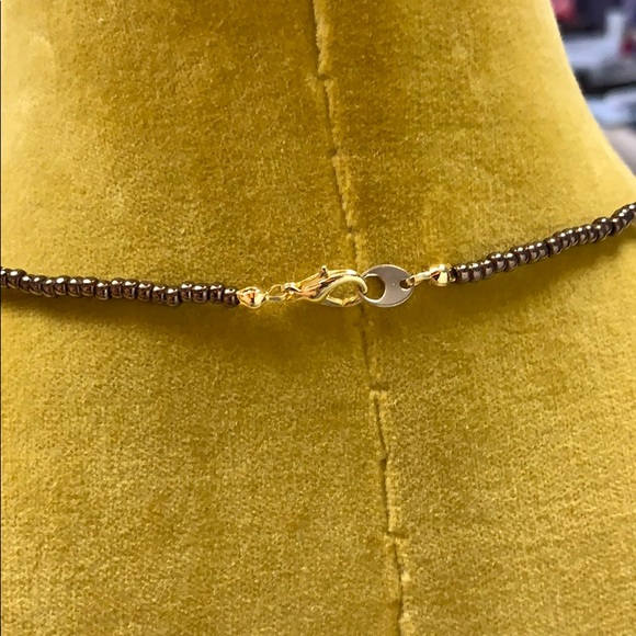 Glass bead necklace with pendant - Picture 2 of 5